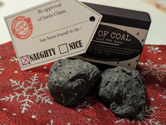 ** Lump of Coal Soap ** - Handmade Goat Milk Soap Stocking Stuffer