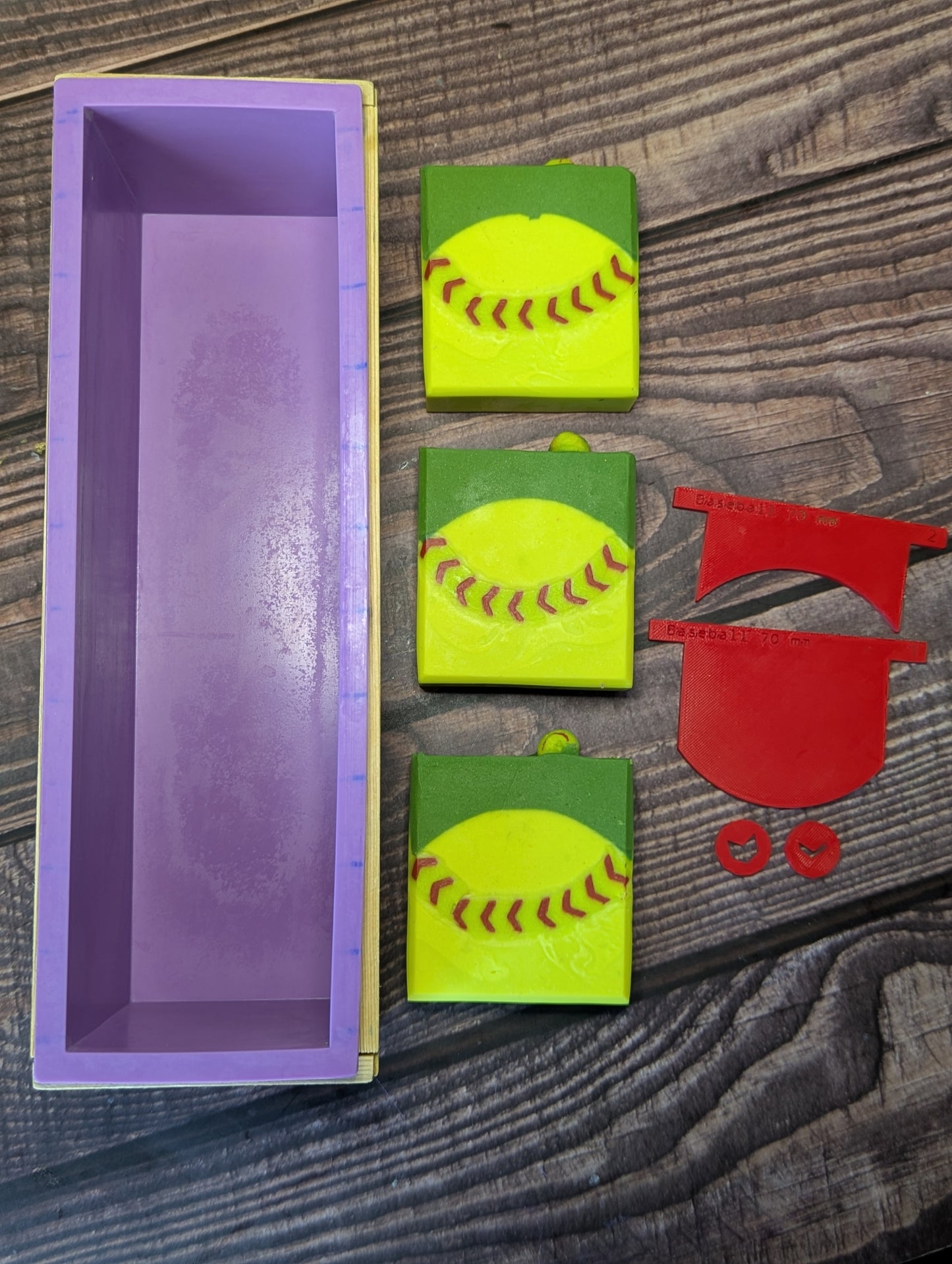 Soapmaking Tools: Baseball/Softball Scraper & Extruder Disc set - 70mm wide