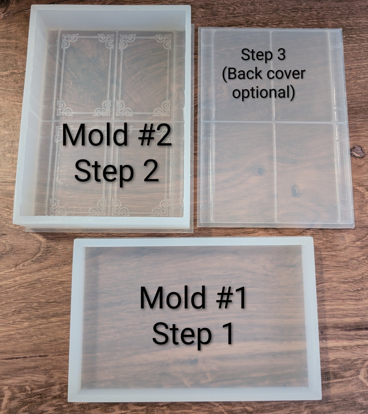 Soapmaking Tools: 4-bar Book Mold (3-piece set)