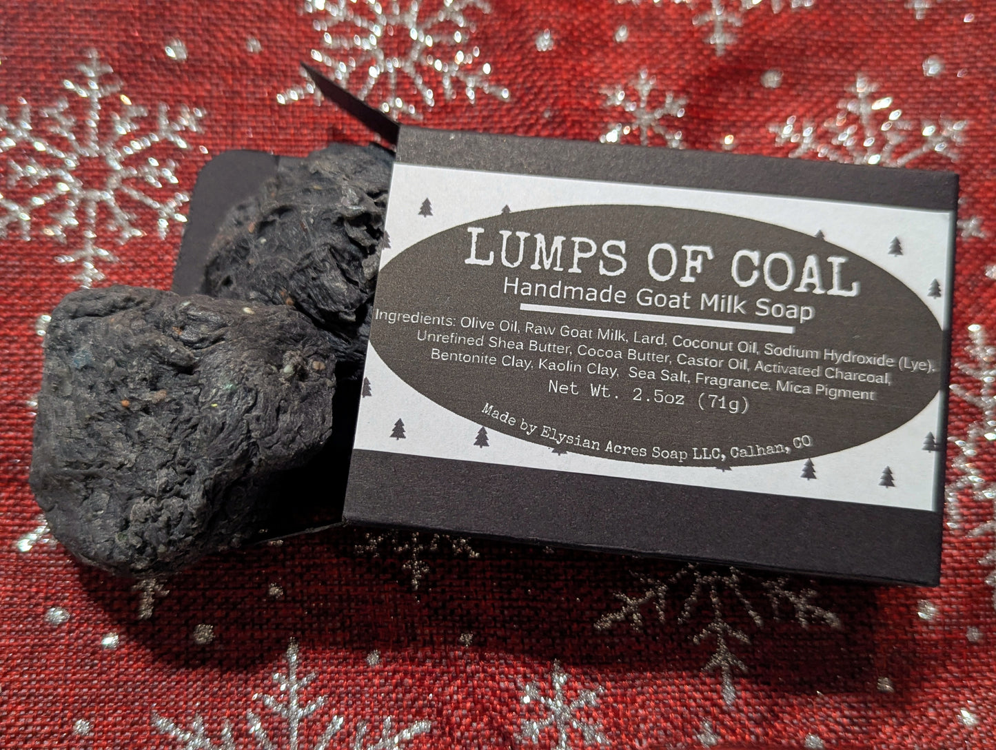 **Lump of Coal Soap** - Handmade Goat Milk Soap Stocking Stuffer - Bag of Coal - Stocking Stuffer