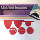 Soapmaking Tools: "Bruce" the Great White Shark Scraper & Extruder Disc set - 70mm wide