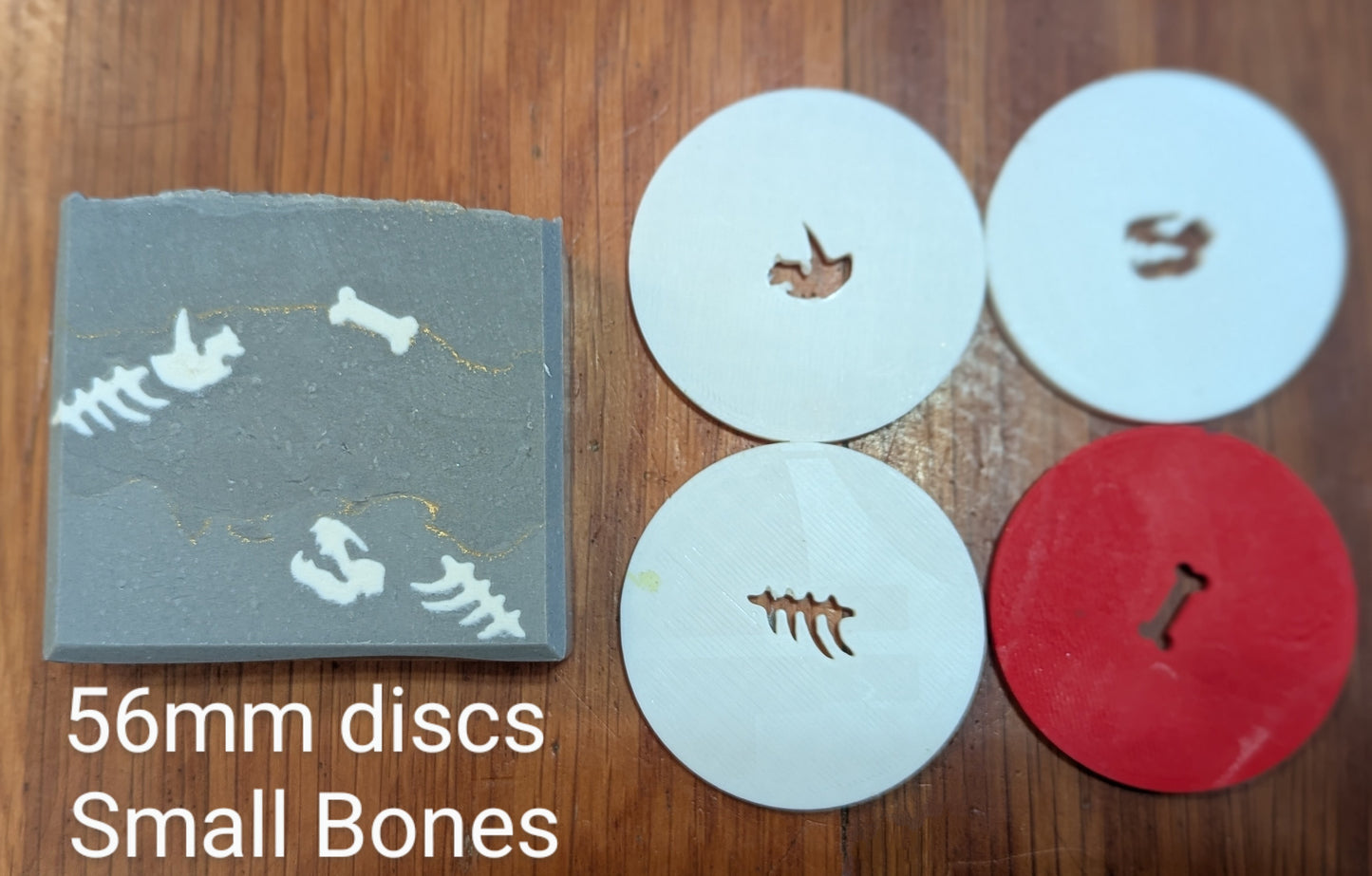 Soapmaking Tools: Dinosaur Bone Fossil Disc Set