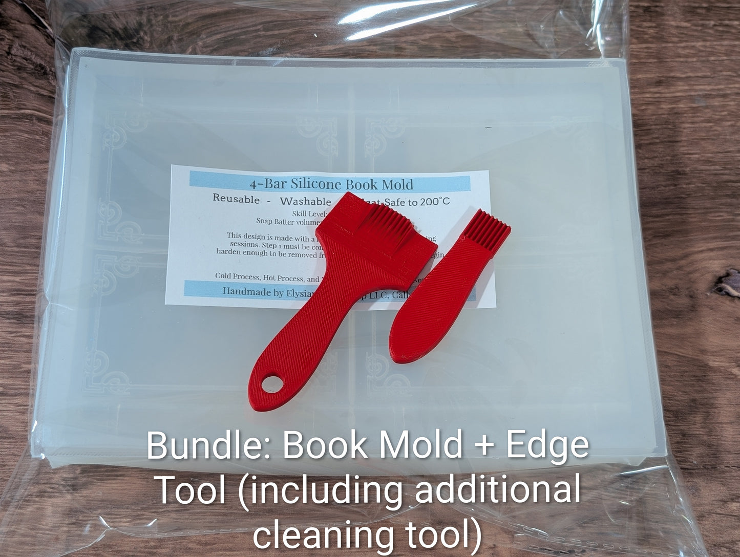 Soapmaking Tools: 4-bar Book Mold (3-piece set)