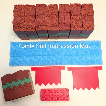 Soapmaking Tools: Christmas Sweater Scraper & Stamp set - 70mm wide