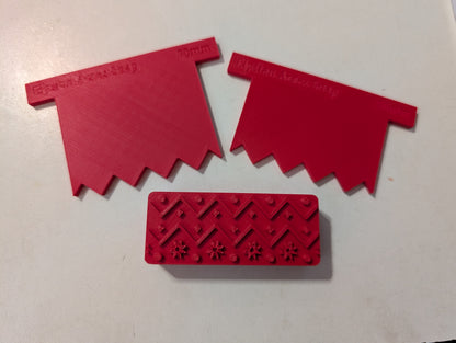 Soapmaking Tools: Christmas Sweater Scraper & Stamp set - 70mm wide