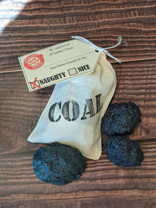 Lump of Coal Soap - Handmade Goat Milk Soap Stocking Stuffer - Bag of Coal - Stocking Stuffer