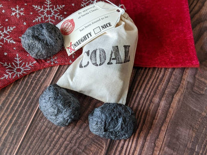 Lump of Coal Soap - Handmade Goat Milk Soap Stocking Stuffer - Bag of Coal - Stocking Stuffer